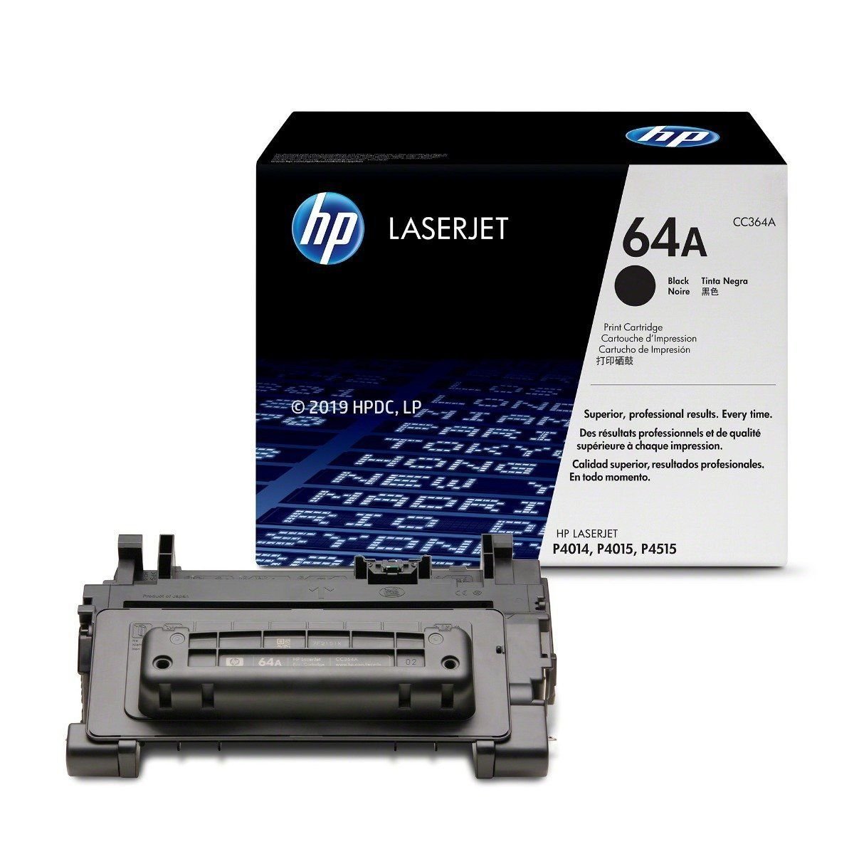 HP 64A Black Original LaserJet Toner Cartridge, CC364A